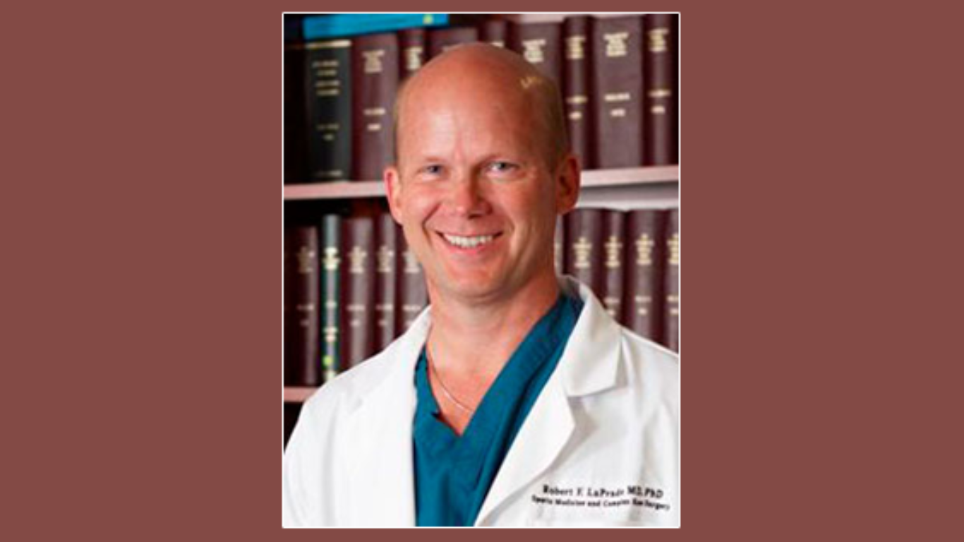 Robert F. LaPrade, M.D., Ph.D. Recognized for Body of Work